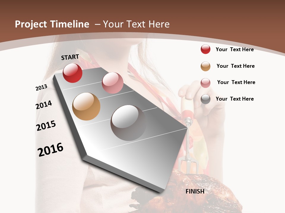 White Food Caucasian PowerPoint Template