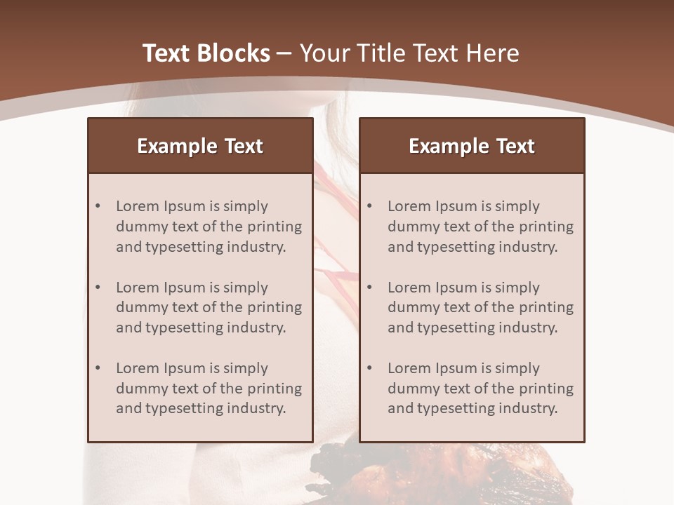 White Food Caucasian PowerPoint Template