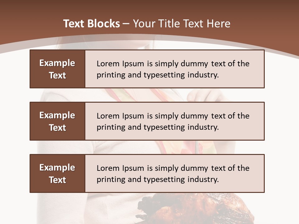 White Food Caucasian PowerPoint Template