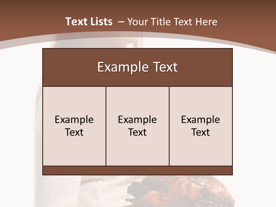 White Food Caucasian PowerPoint Template