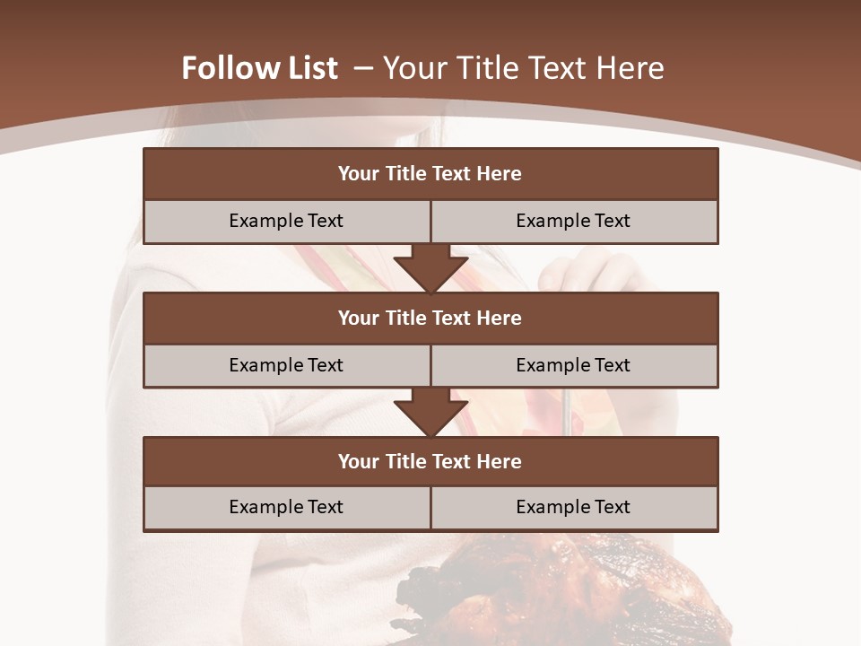 White Food Caucasian PowerPoint Template