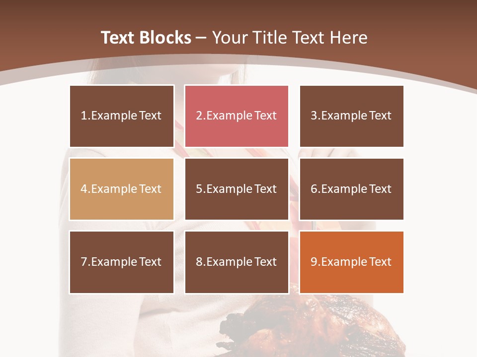 White Food Caucasian PowerPoint Template