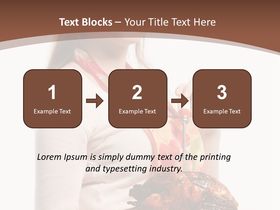 White Food Caucasian PowerPoint Template