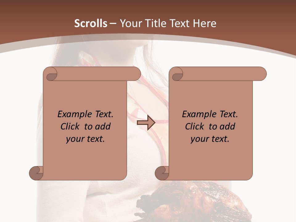 White Food Caucasian PowerPoint Template