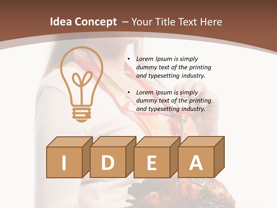 White Food Caucasian PowerPoint Template