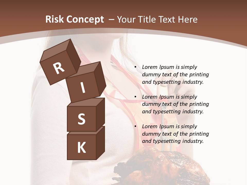 White Food Caucasian PowerPoint Template