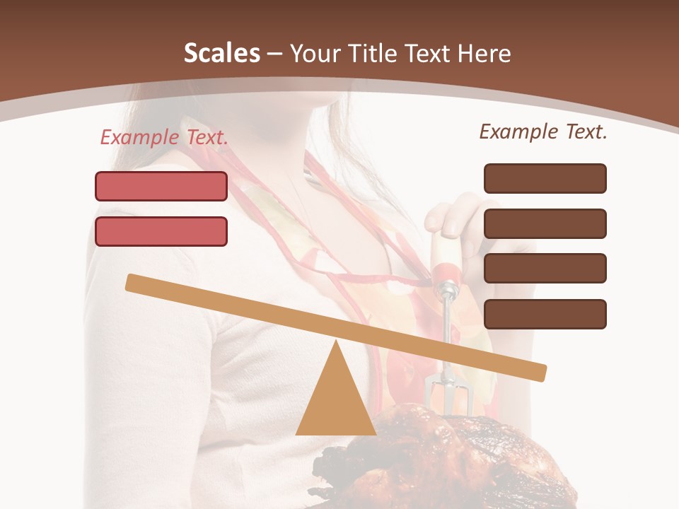 White Food Caucasian PowerPoint Template