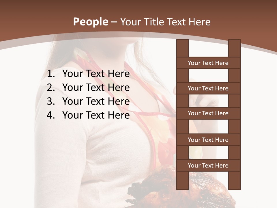 White Food Caucasian PowerPoint Template