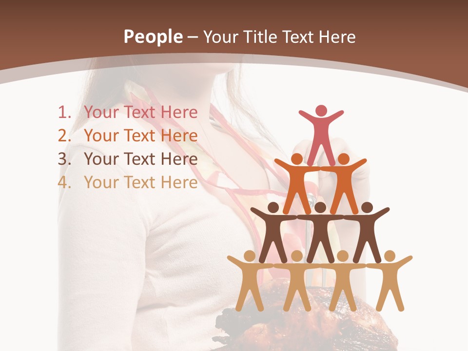 White Food Caucasian PowerPoint Template