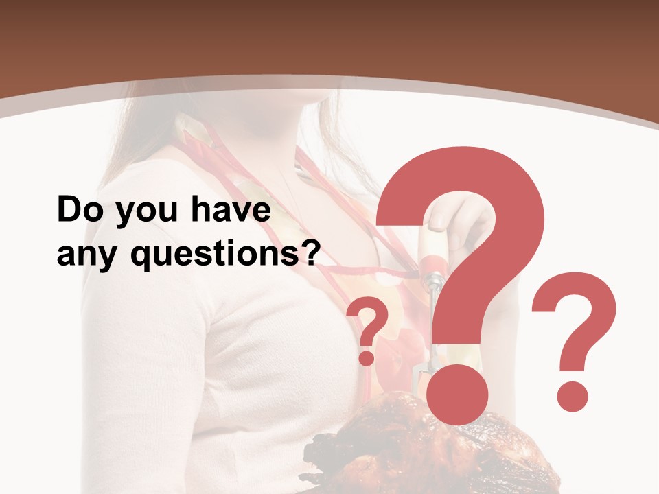 White Food Caucasian PowerPoint Template