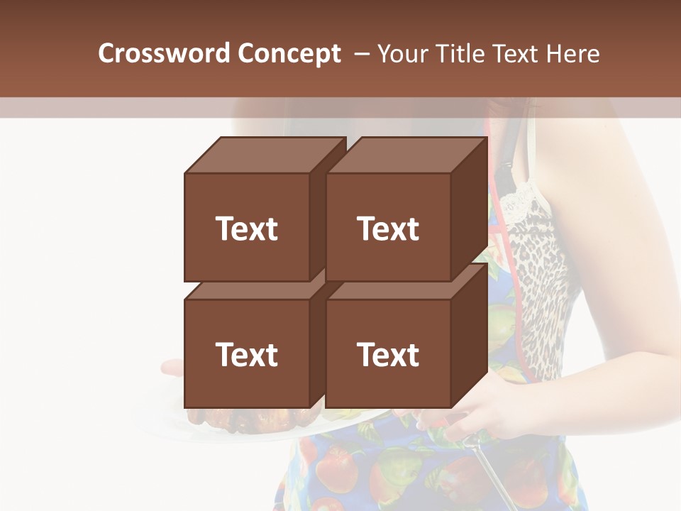 Color Caucasian Grilled Chicken PowerPoint Template