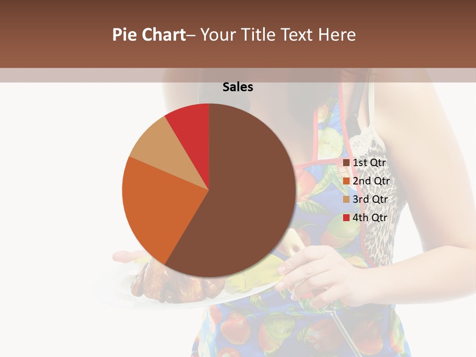 Color Caucasian Grilled Chicken PowerPoint Template