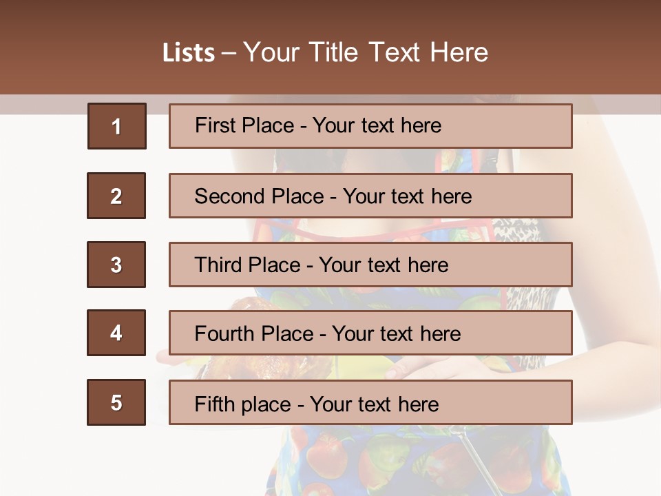 Color Caucasian Grilled Chicken PowerPoint Template