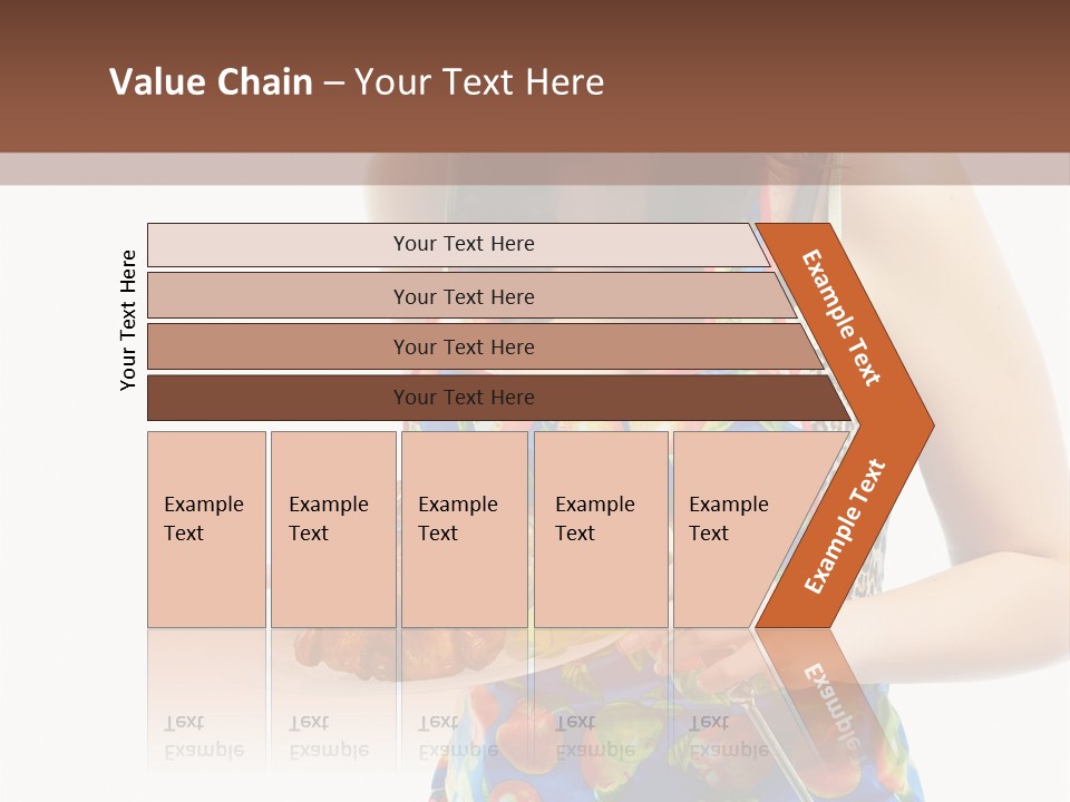 Color Caucasian Grilled Chicken PowerPoint Template