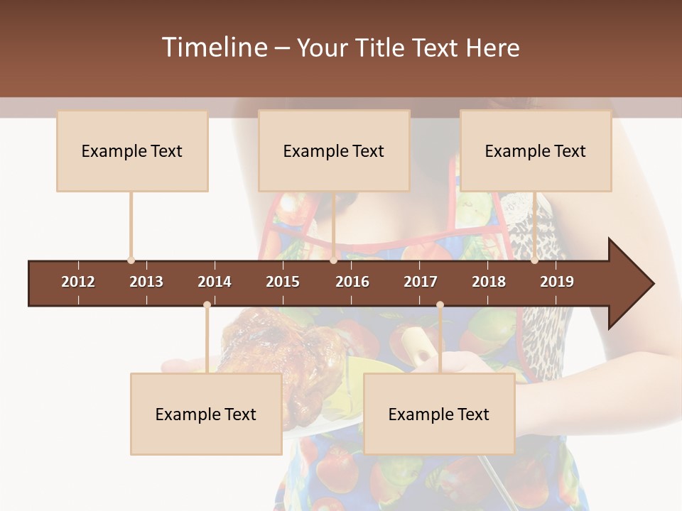 Color Caucasian Grilled Chicken PowerPoint Template