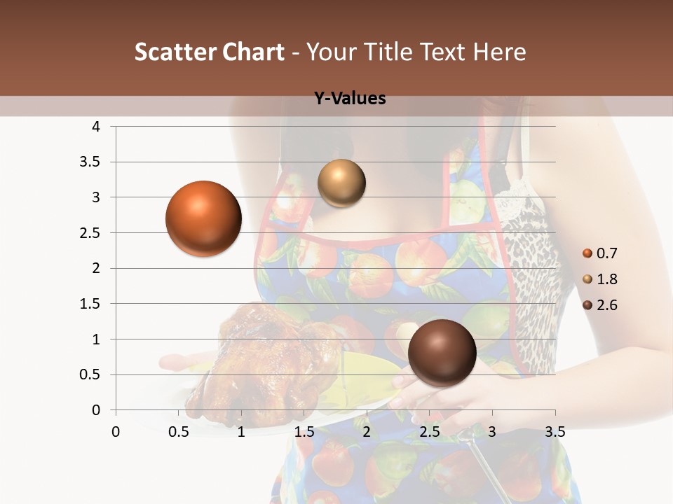 Color Caucasian Grilled Chicken PowerPoint Template