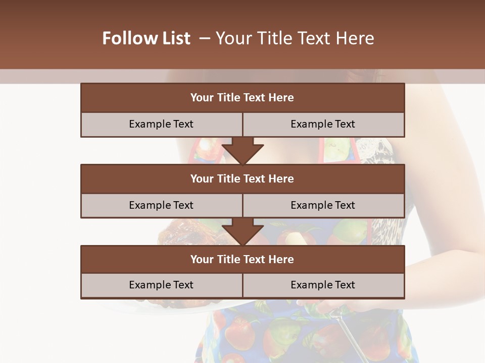 Color Caucasian Grilled Chicken PowerPoint Template