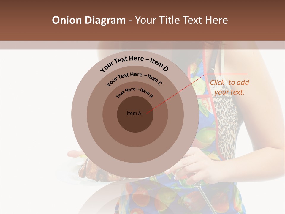 Color Caucasian Grilled Chicken PowerPoint Template