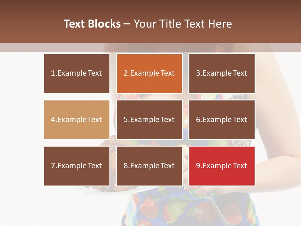 Color Caucasian Grilled Chicken PowerPoint Template