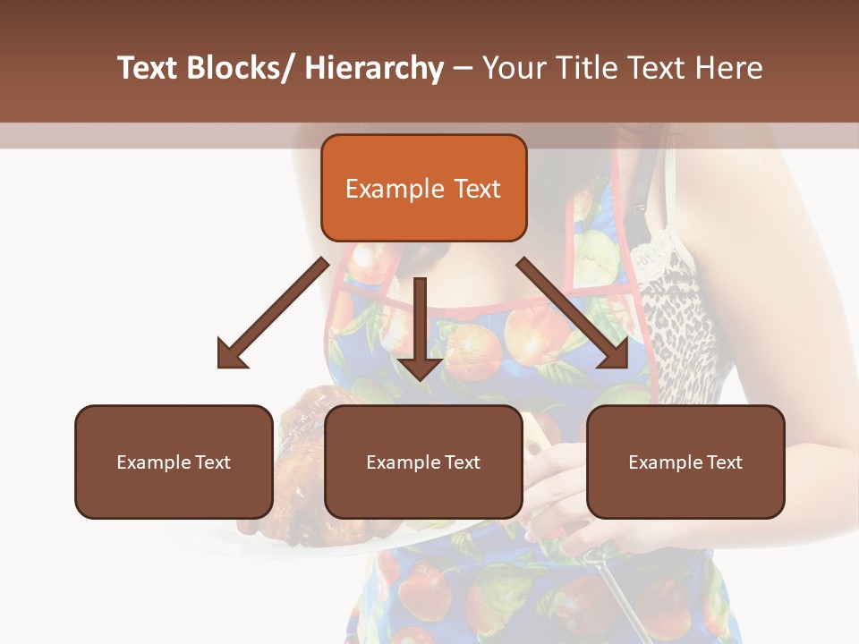 Color Caucasian Grilled Chicken PowerPoint Template