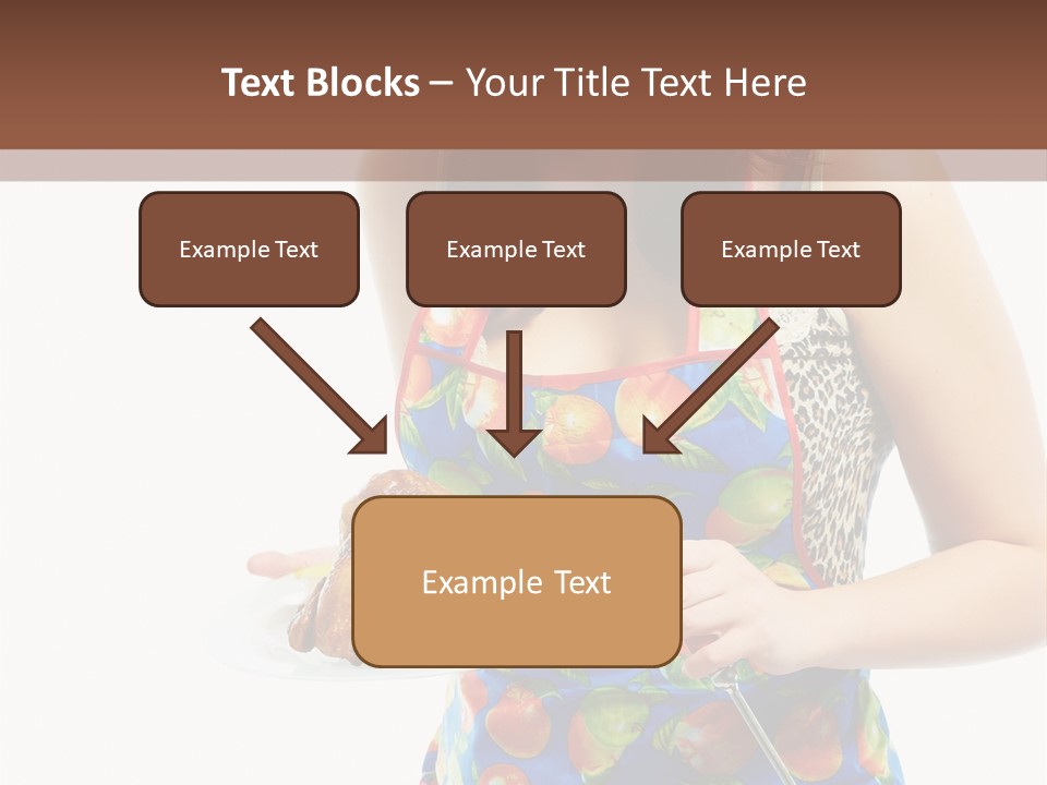 Color Caucasian Grilled Chicken PowerPoint Template