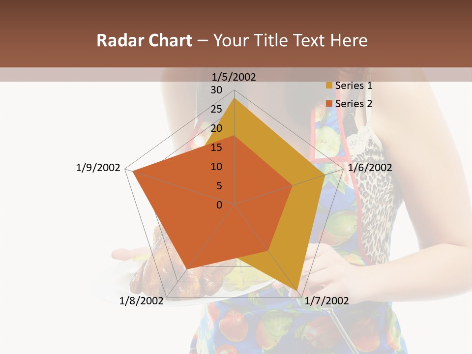 Color Caucasian Grilled Chicken PowerPoint Template