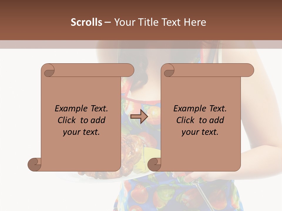 Color Caucasian Grilled Chicken PowerPoint Template