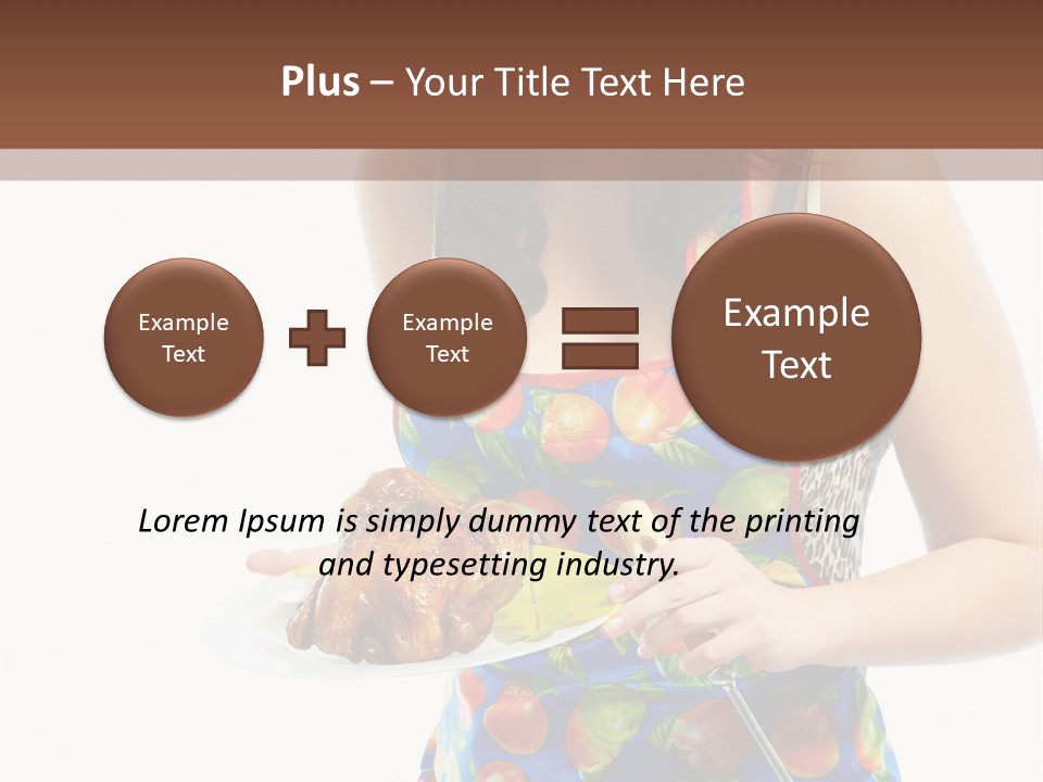 Color Caucasian Grilled Chicken PowerPoint Template