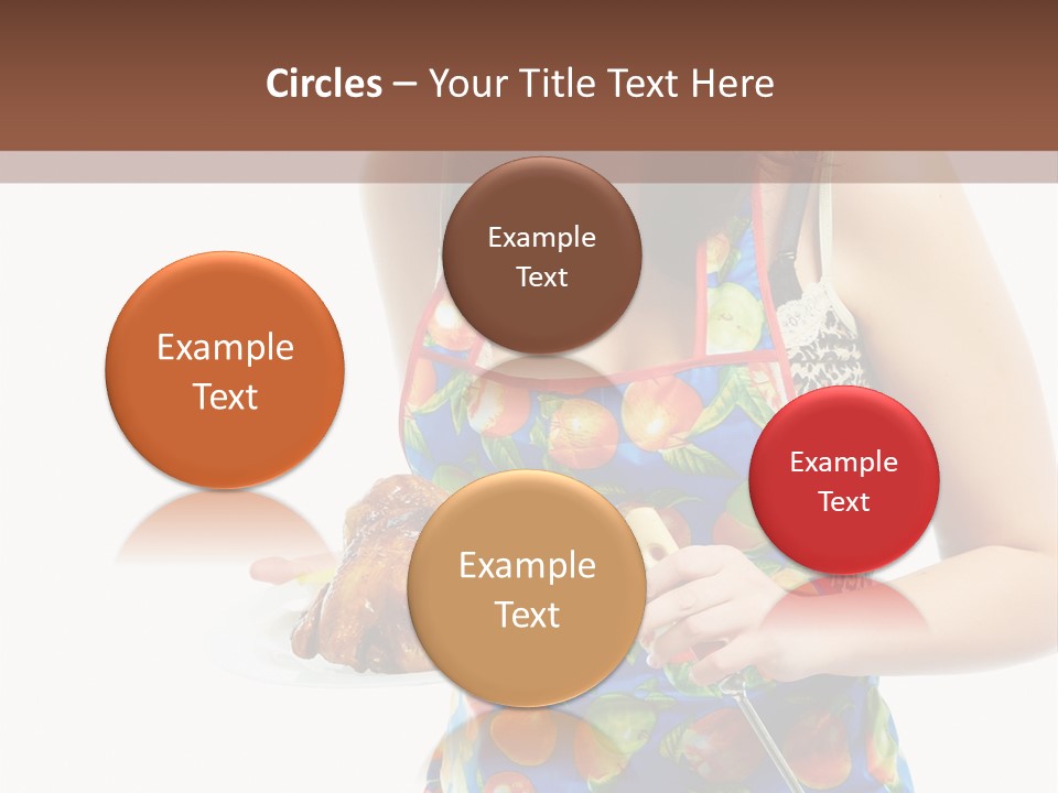 Color Caucasian Grilled Chicken PowerPoint Template