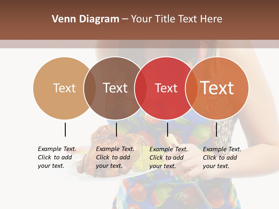 Color Caucasian Grilled Chicken PowerPoint Template