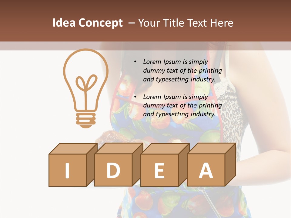 Color Caucasian Grilled Chicken PowerPoint Template