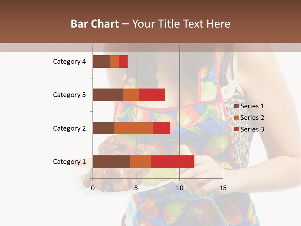 Color Caucasian Grilled Chicken PowerPoint Template