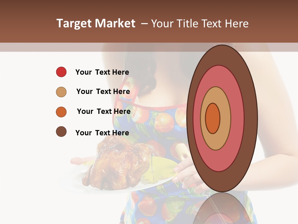 Color Caucasian Grilled Chicken PowerPoint Template