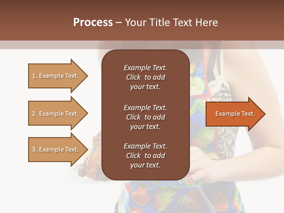 Color Caucasian Grilled Chicken PowerPoint Template
