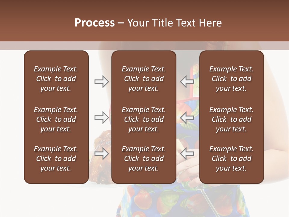 Color Caucasian Grilled Chicken PowerPoint Template