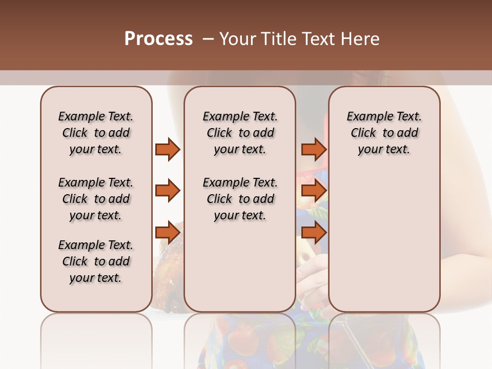 Color Caucasian Grilled Chicken PowerPoint Template