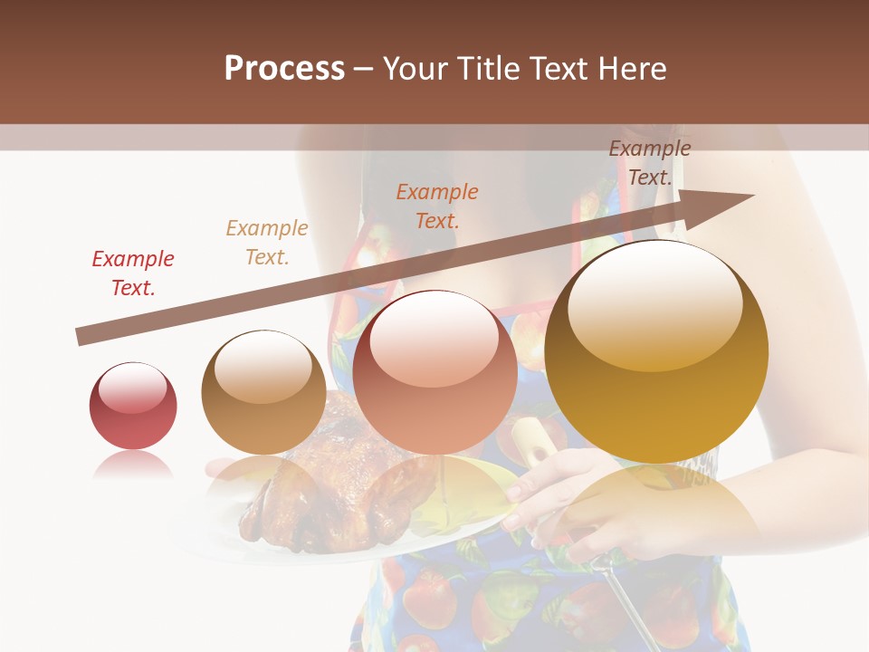 Color Caucasian Grilled Chicken PowerPoint Template