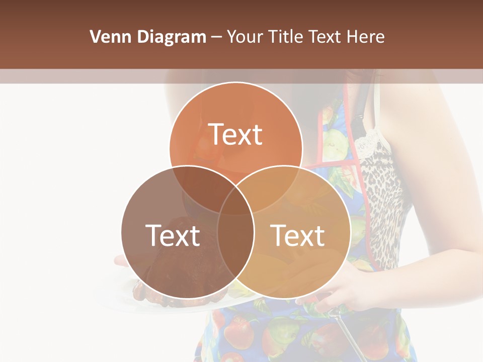 Color Caucasian Grilled Chicken PowerPoint Template