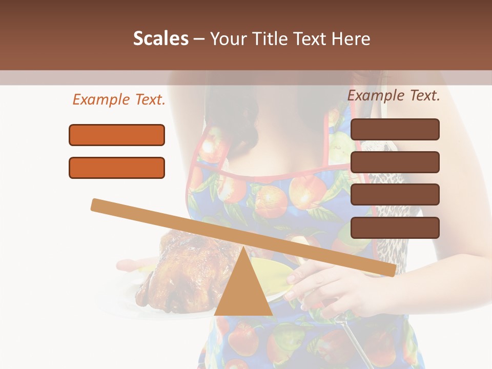 Color Caucasian Grilled Chicken PowerPoint Template