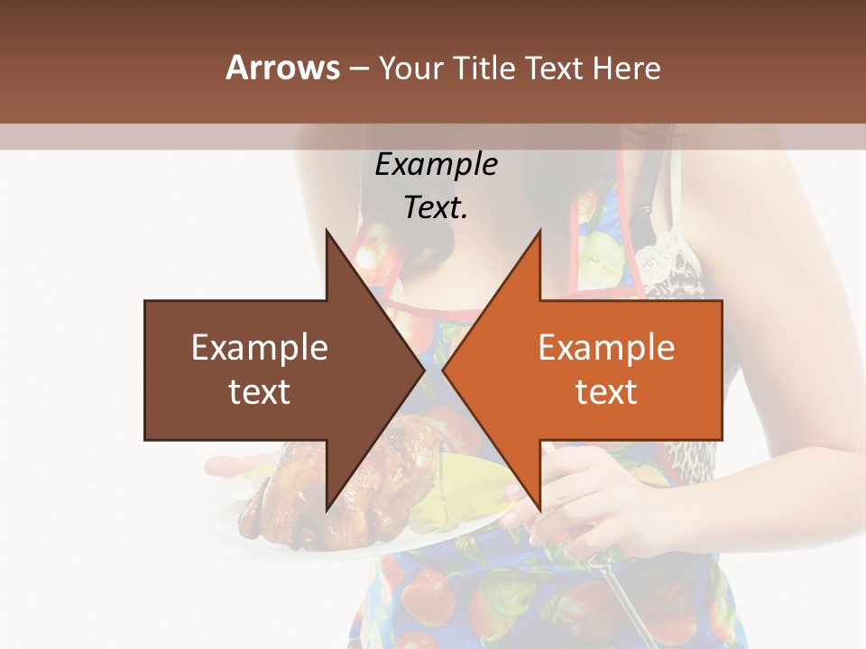 Color Caucasian Grilled Chicken PowerPoint Template