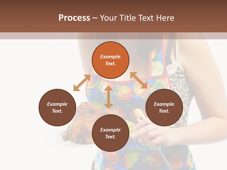 Color Caucasian Grilled Chicken PowerPoint Template