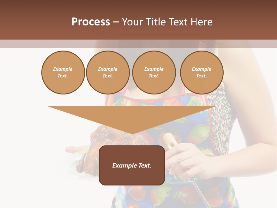 Color Caucasian Grilled Chicken PowerPoint Template