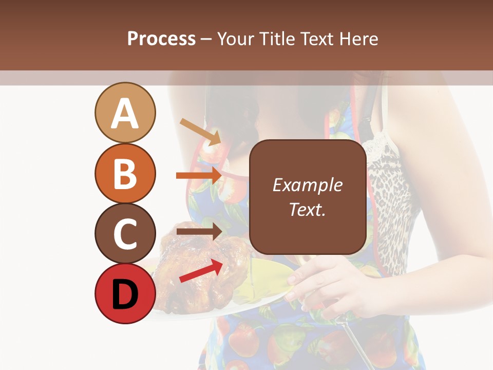 Color Caucasian Grilled Chicken PowerPoint Template