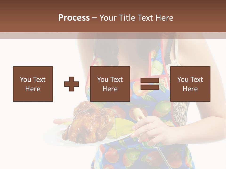 Color Caucasian Grilled Chicken PowerPoint Template