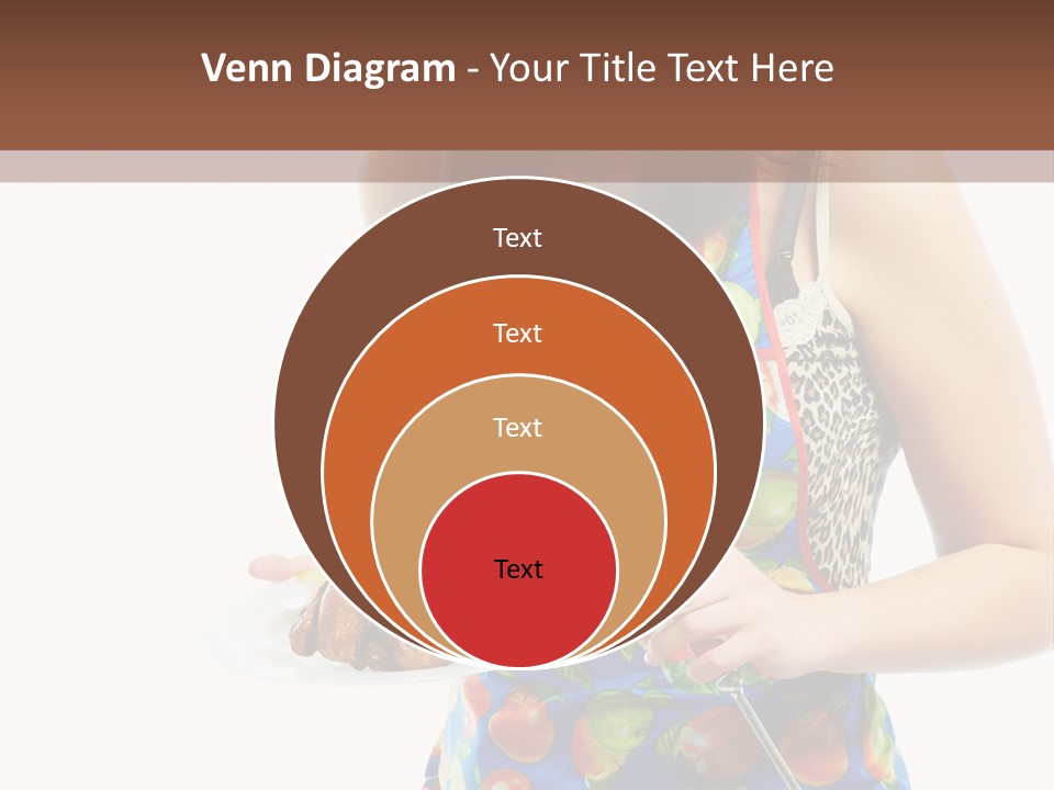 Color Caucasian Grilled Chicken PowerPoint Template