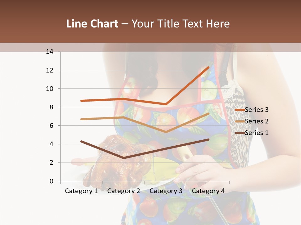 Color Caucasian Grilled Chicken PowerPoint Template