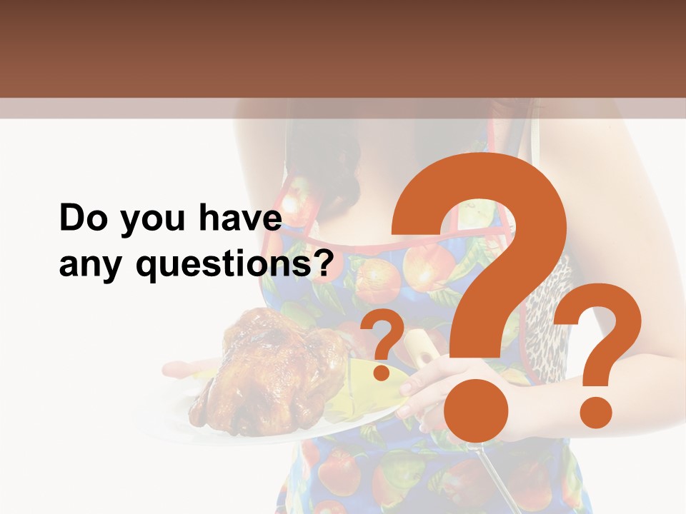 Color Caucasian Grilled Chicken PowerPoint Template