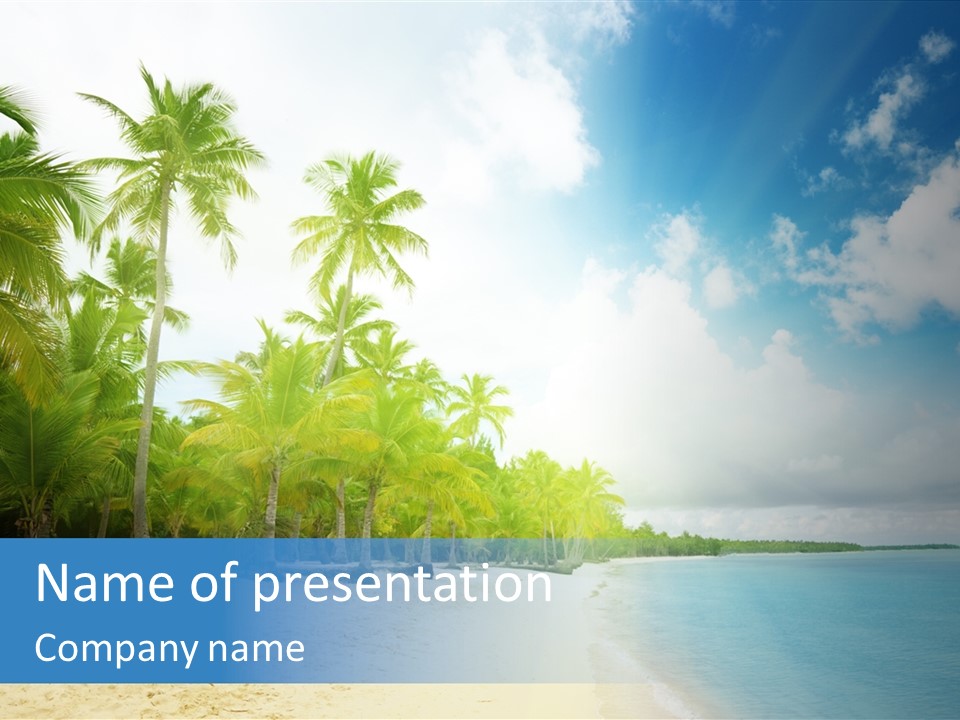 Tropical Summer Nobody PowerPoint Template