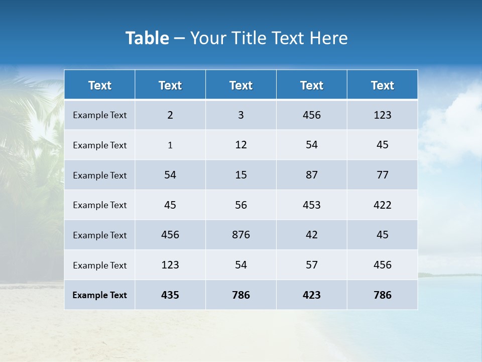 Tropical Summer Nobody PowerPoint Template