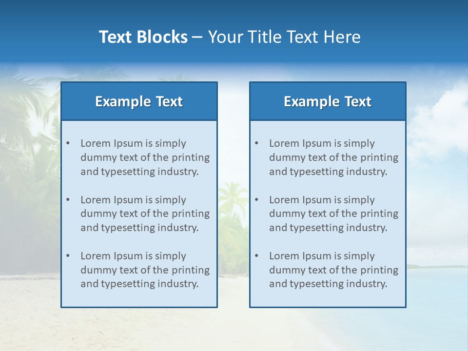 Tropical Summer Nobody PowerPoint Template